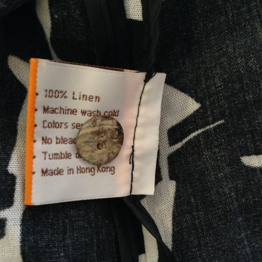 VTG Fridaze "S" Redefined Linen Button Up, Boxy, Quiet Lux Blouse, Chic Bohemian - Picture 4 of 4